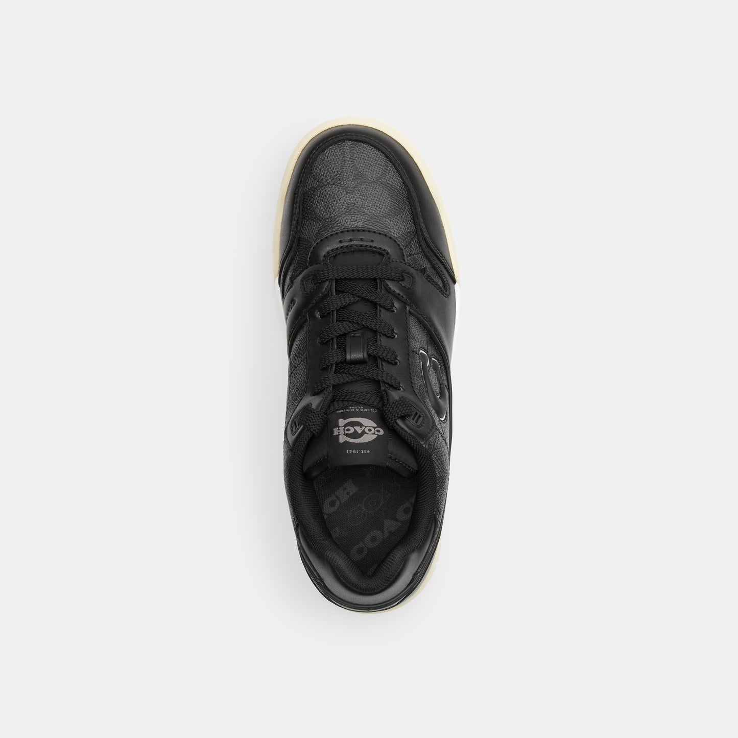 CAQ24-SOHO SNEAKER WITH SIGNATURE CANVAS-Charcoal/Black