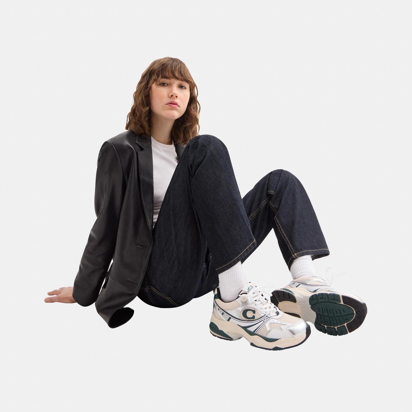 CAQ29-Mesh Sneaker-Dark Teal Multi