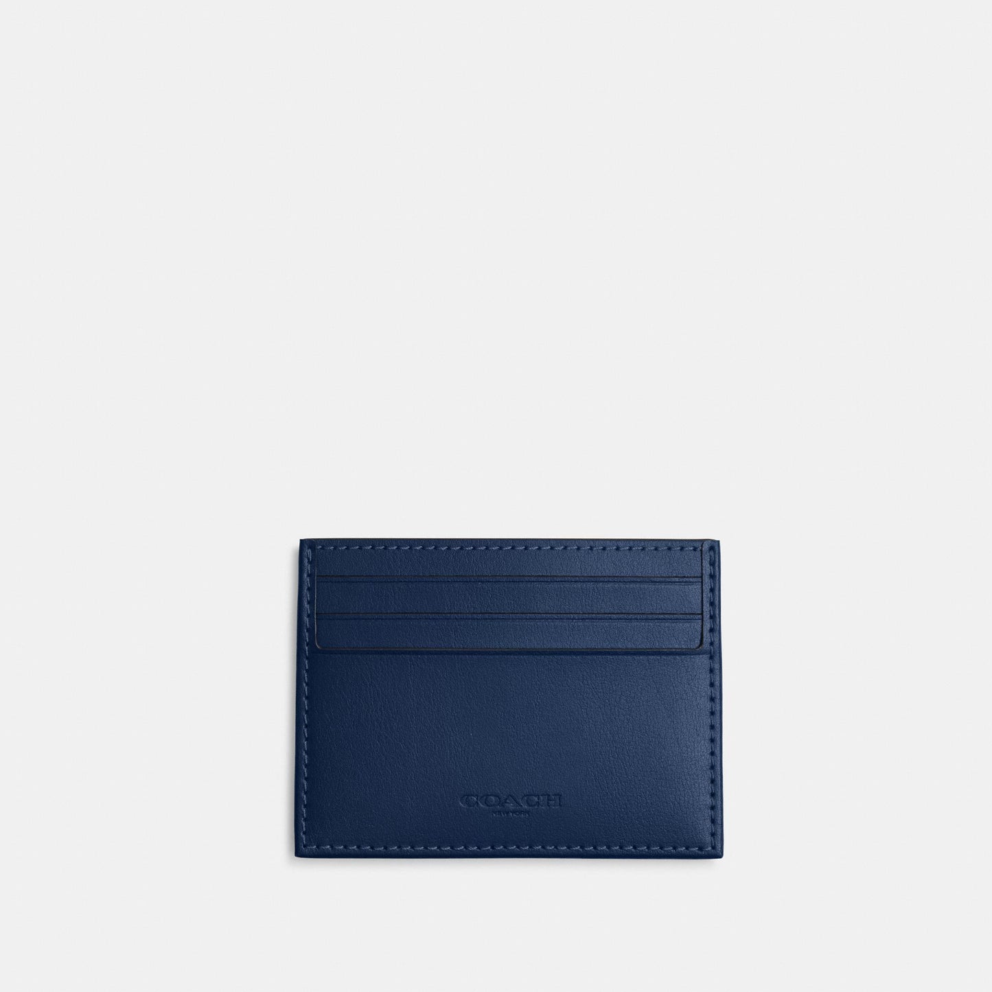 CAS29-CARD CASE IN SIGNATURE DENIM-Deep Blue