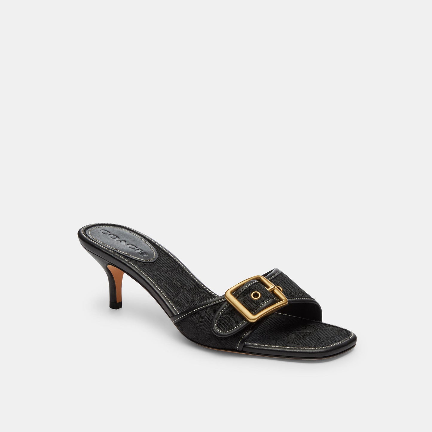 CAX17-Margot Sandal In Signature Jacquard-Black