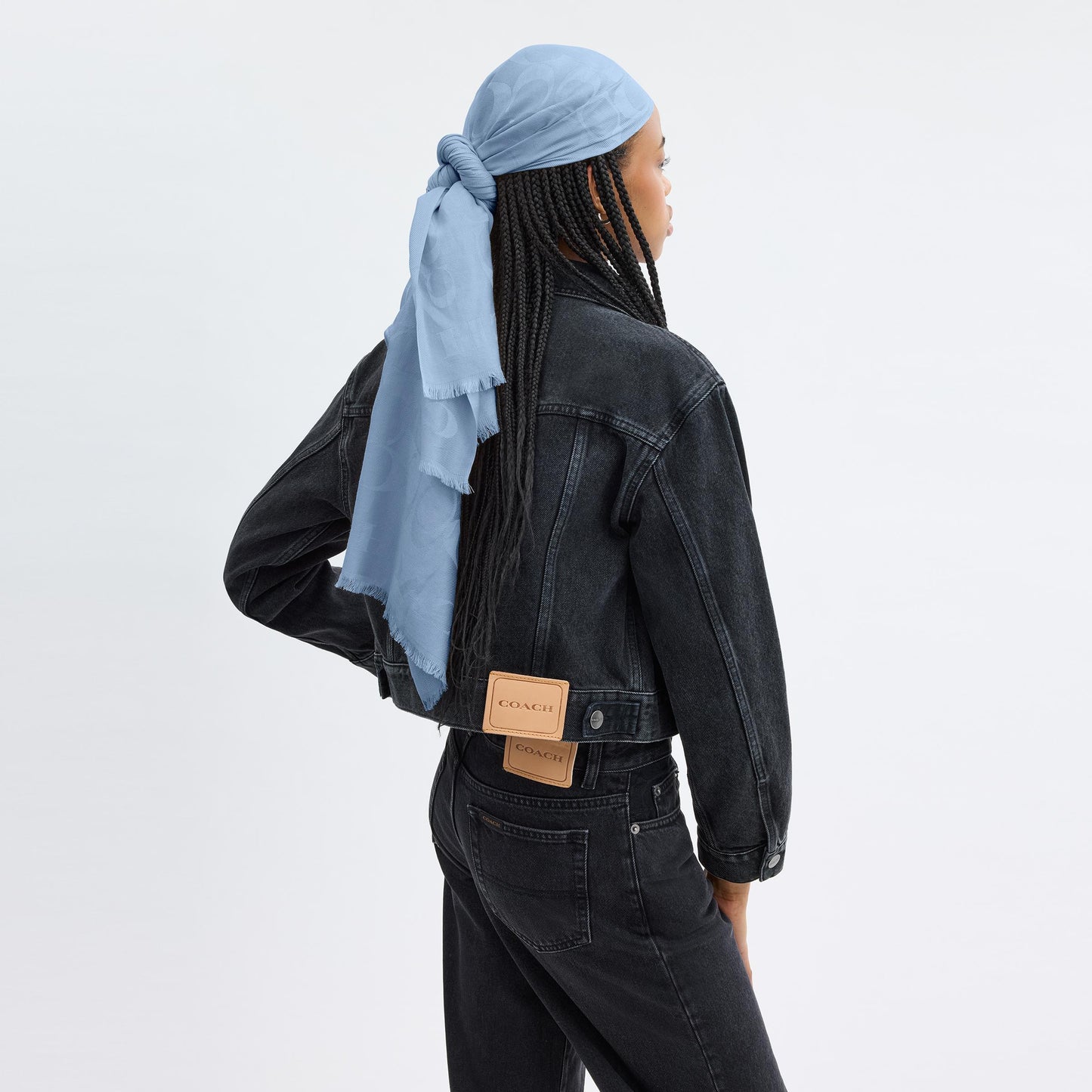 29CB690-Signature C Border Stole-Bluebell