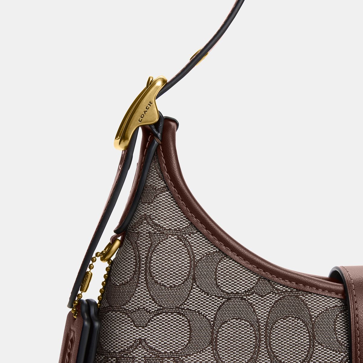 CBF16-Hamptons Hobo Bag In Signature Jacquard-B4/Oak Maple
