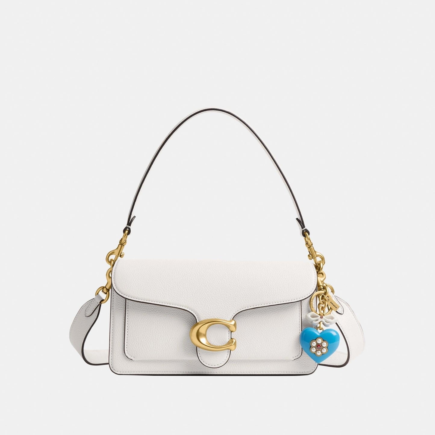 CBH12-Heart Bag Charm-B4/Blue Multi