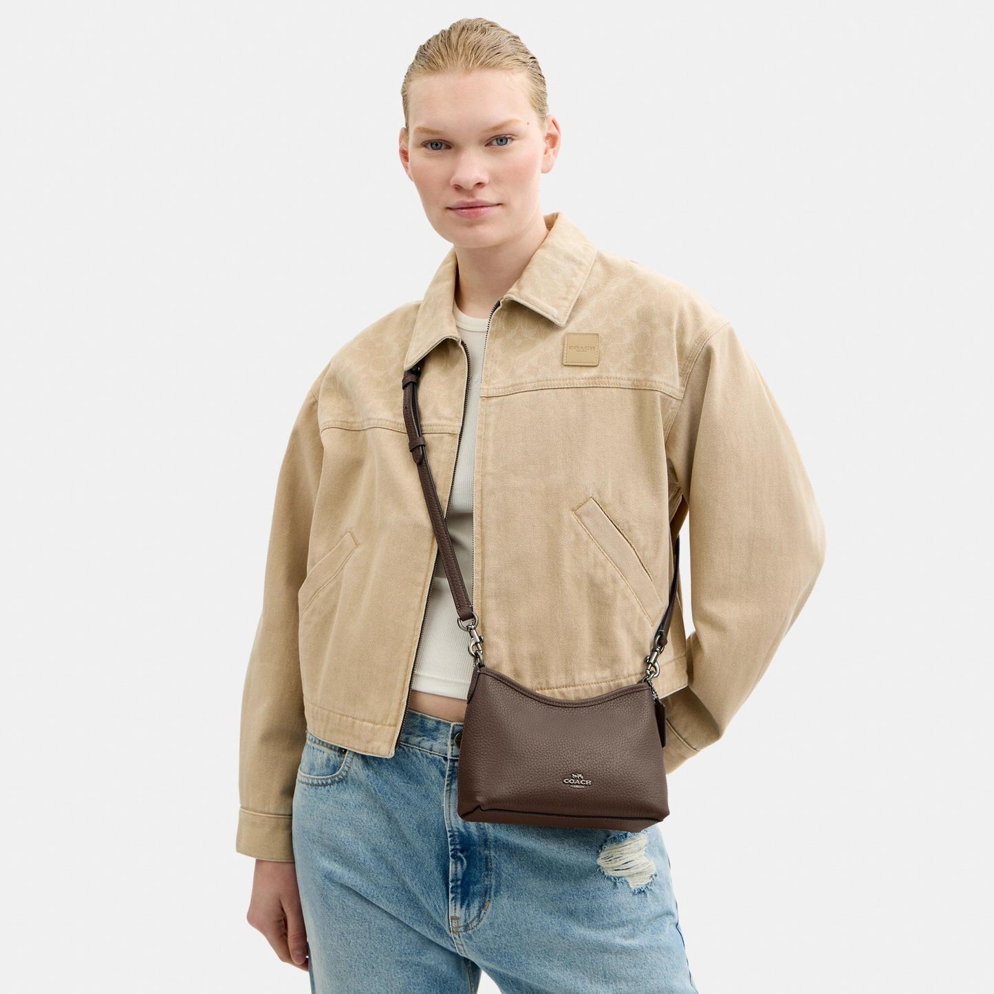 CBH16-Laurel Small Shoulder Bag-Qb/Dark Stone
