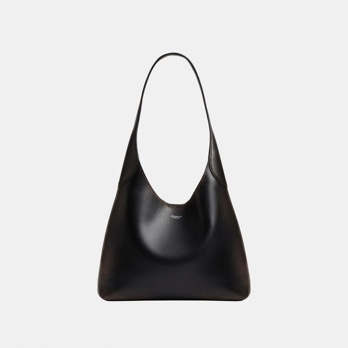 CBH44-Brooklyn Shoulder Bag 28 In Loved Leather-Lh/Black Brown