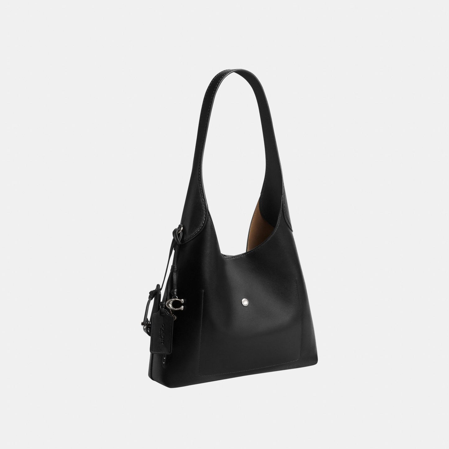 CBH44-Brooklyn Shoulder Bag 28 In Loved Leather-Lh/Black Brown