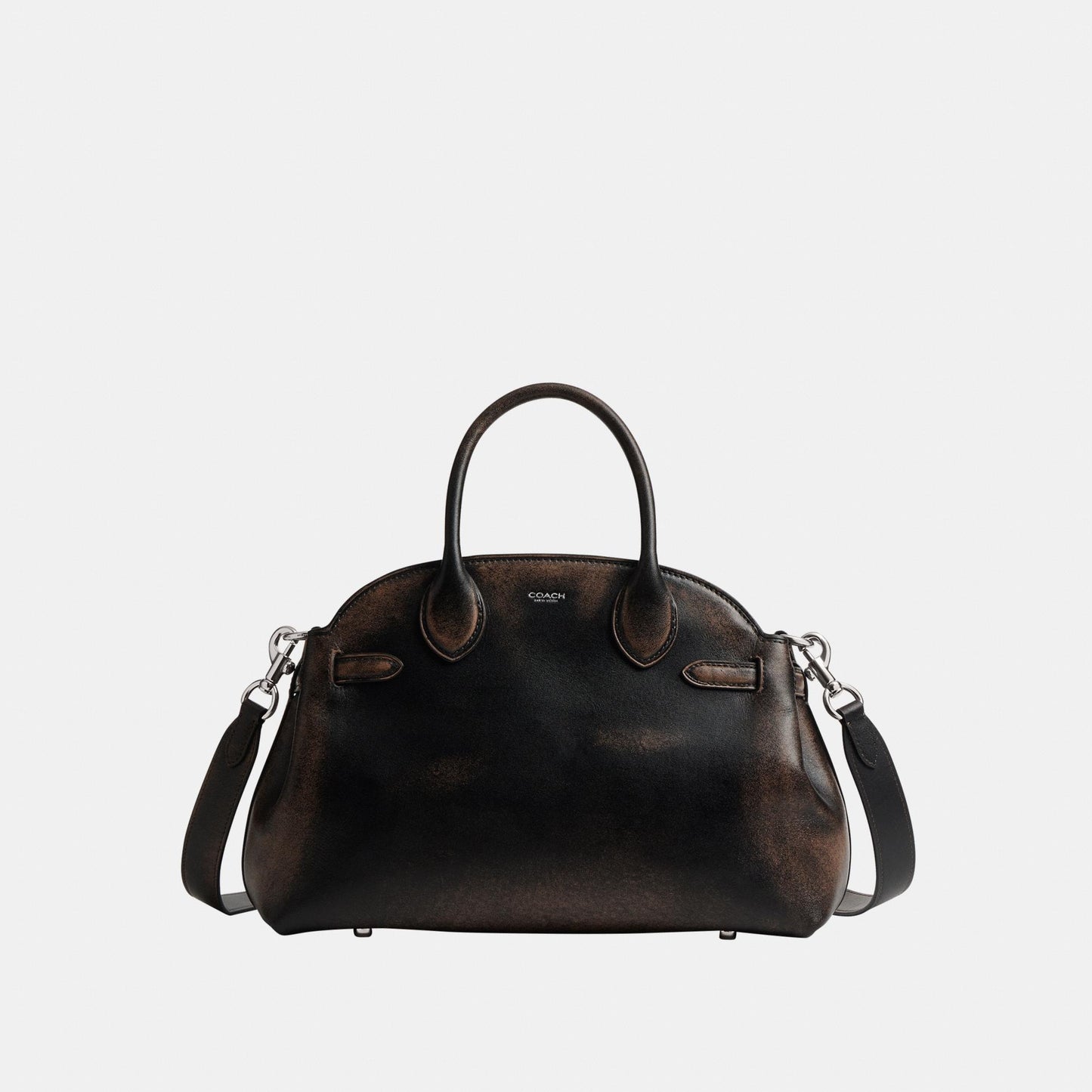 CBH46-Soft Empire Carryall Bag 28 In Loved Leather-Lh/Black Brown