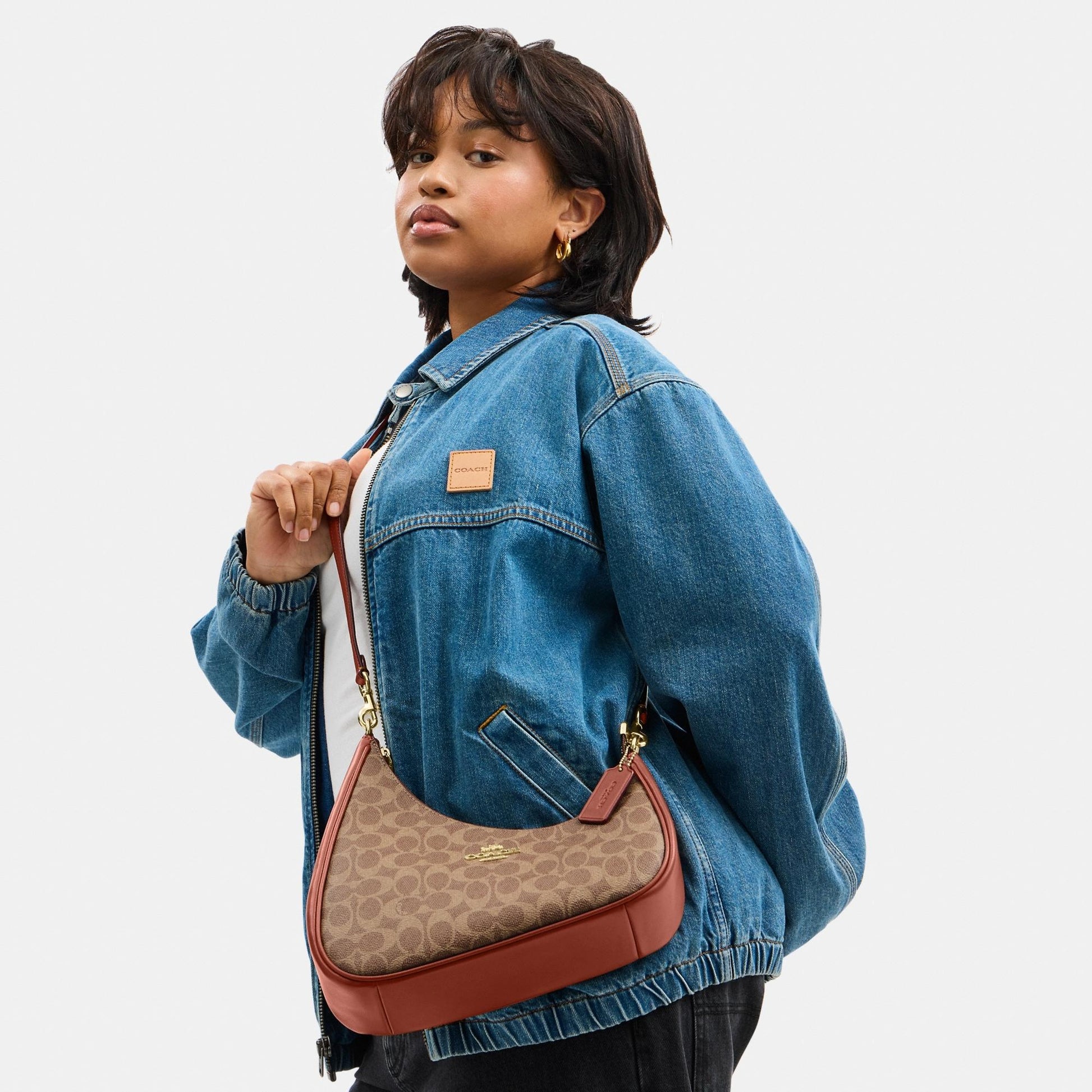 CBI02-Twisted Teri Shoulder Bag-Im/Tan/Caramel