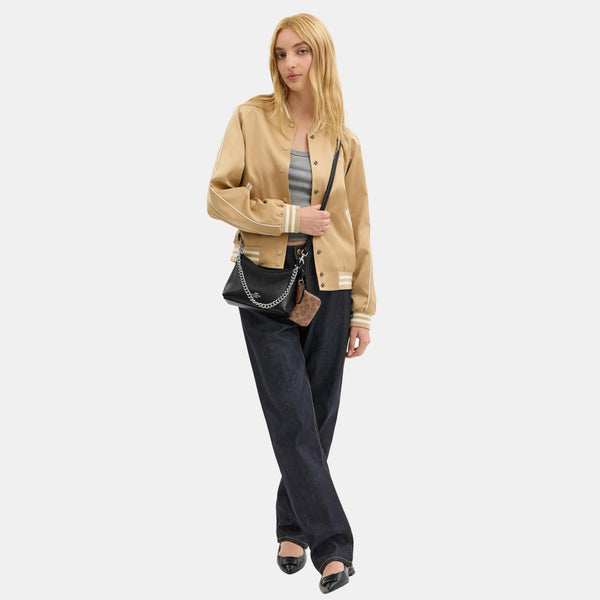 حقيبة كتف "لوريل" صغيرة بحلية مرآة ومحفظة