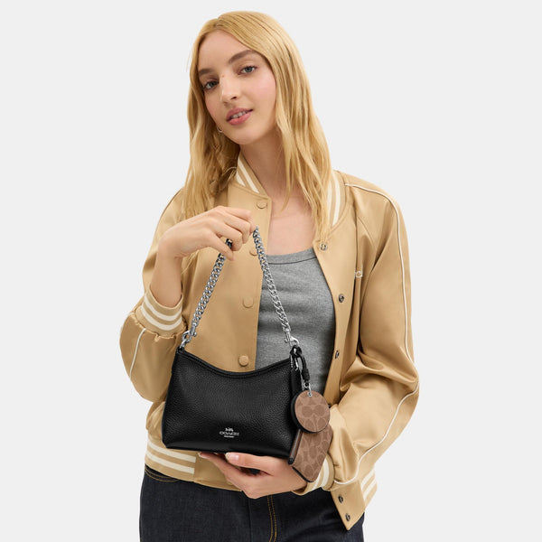 Laurel Small Shoulder Bag With Mirror Charm And Pouch