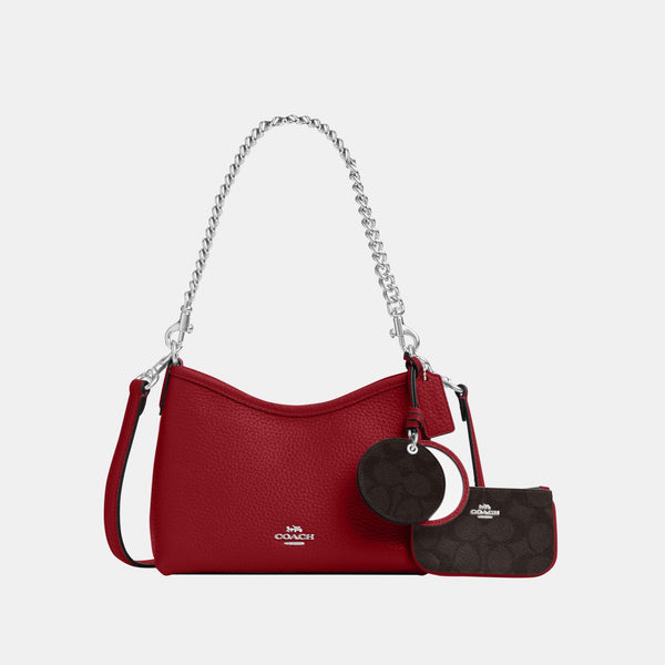 Laurel Small Shoulder Bag With Mirror Charm And Pouch