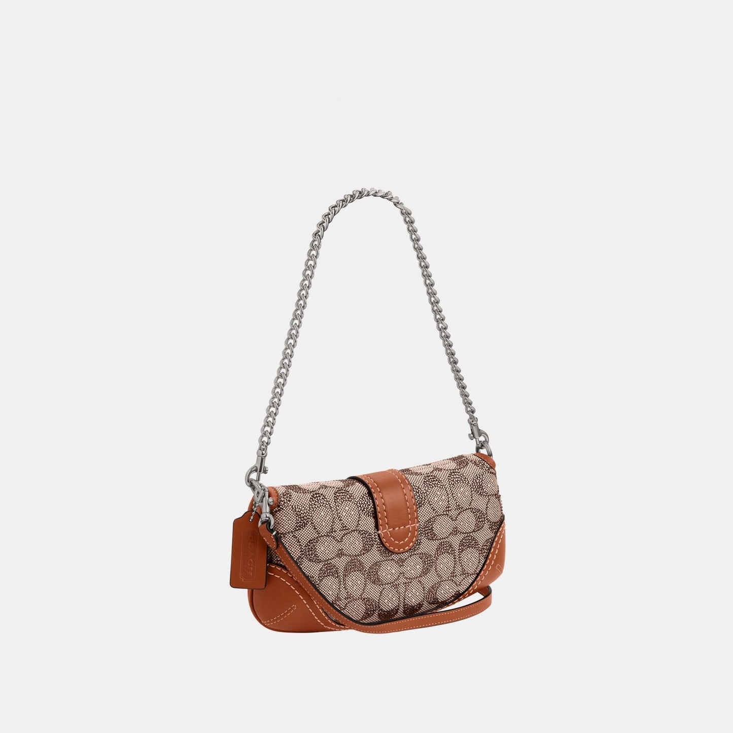 CBJ65-Soho Bag 25 In Crystal Signature Jacquard-Lh/Burnished Amber