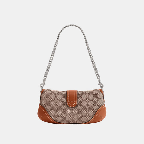 حقيبة "سوهو 25" من الجاكار بنقشة كوتش مرصعة بالكريستال