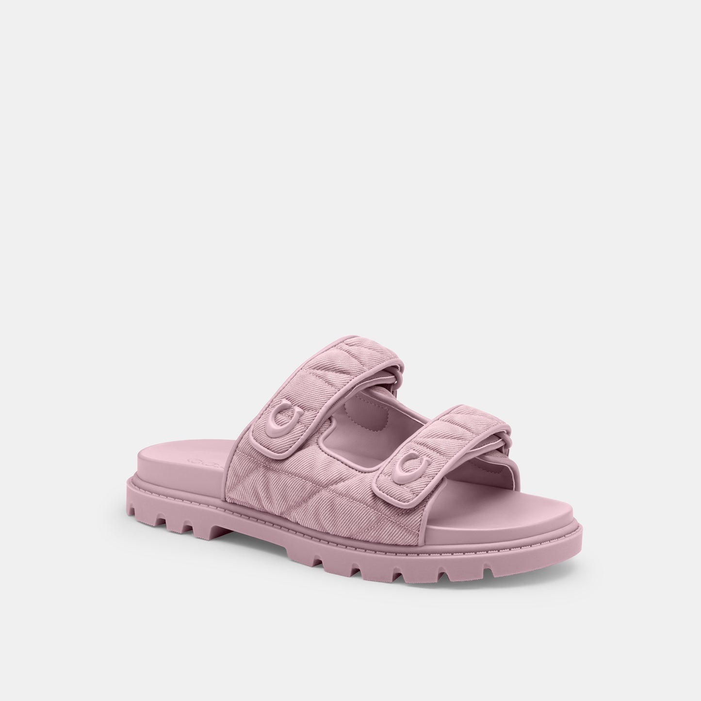 CBO84-Sculpted C Double Band Sandal With Quilting-Ballerina.
