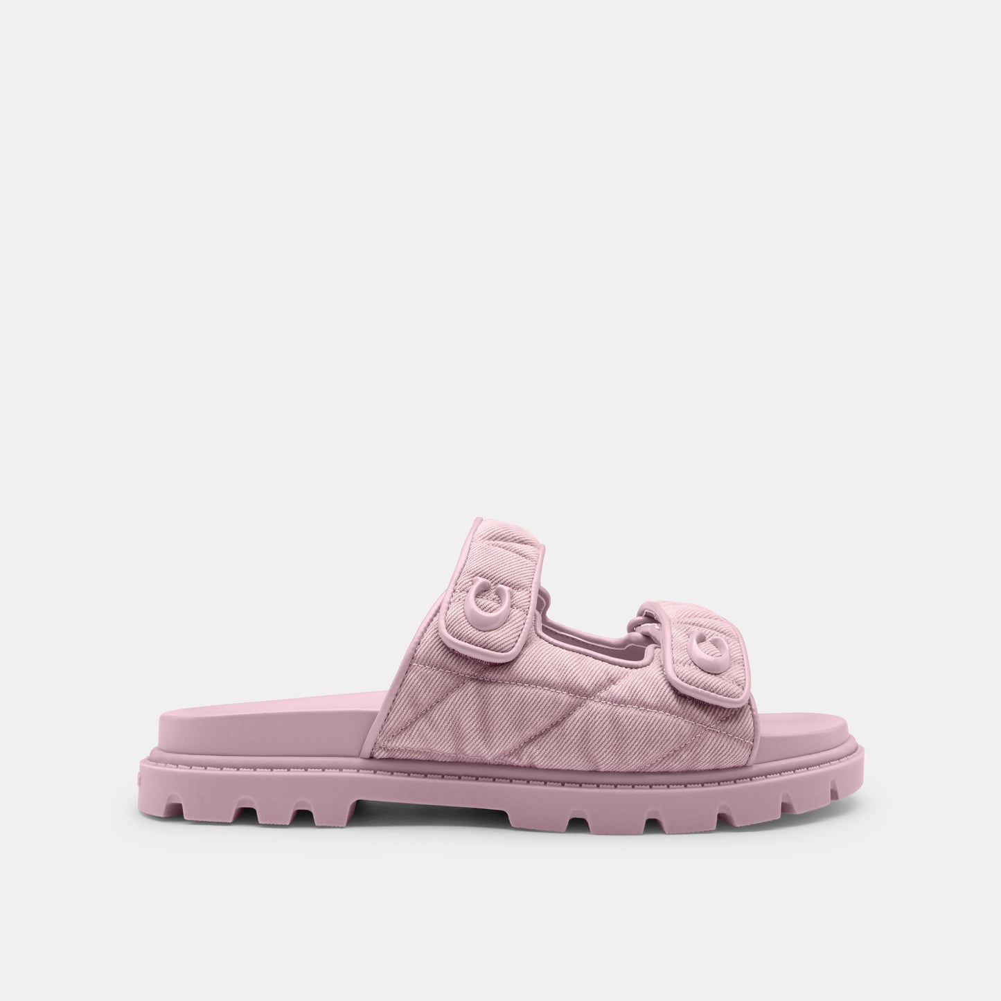 CBO84-Sculpted C Double Band Sandal With Quilting-Ballerina.