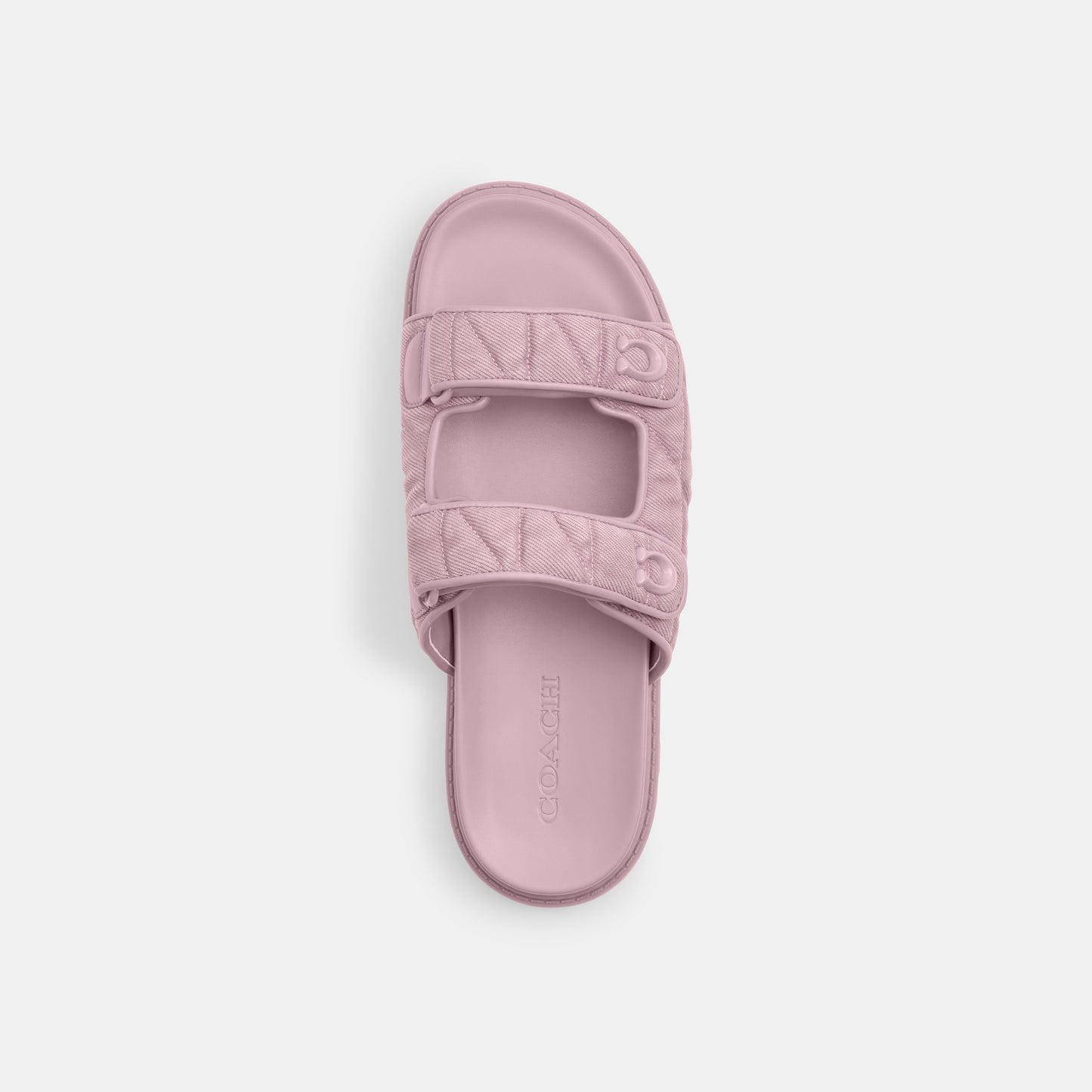 CBO84-Sculpted C Double Band Sandal With Quilting-Ballerina.