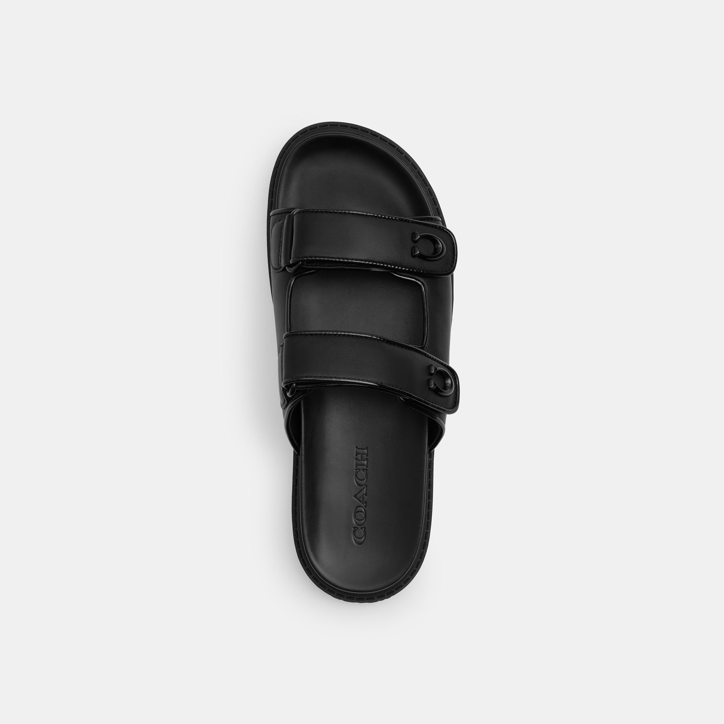 CBO86-Sculpted C Double Band Sandal-Black