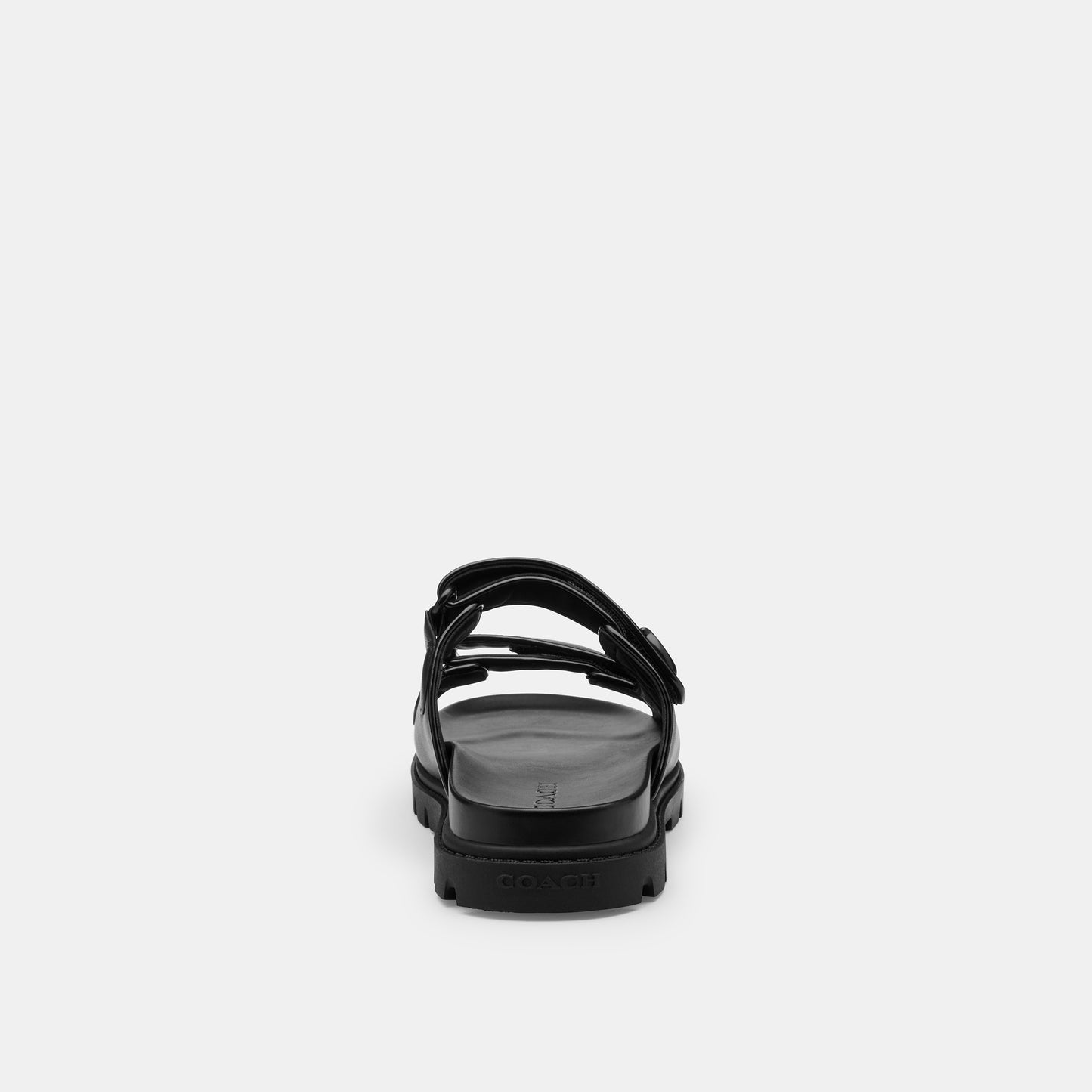 CBO86-Sculpted C Double Band Sandal-Black