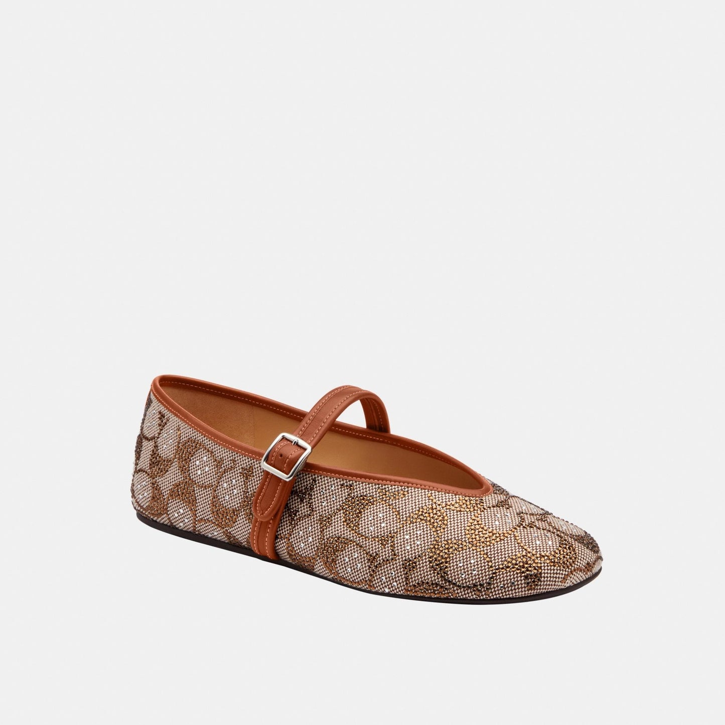 CBP01-Mary Jane In Crystal Signature Jacquard-Burnished Amber