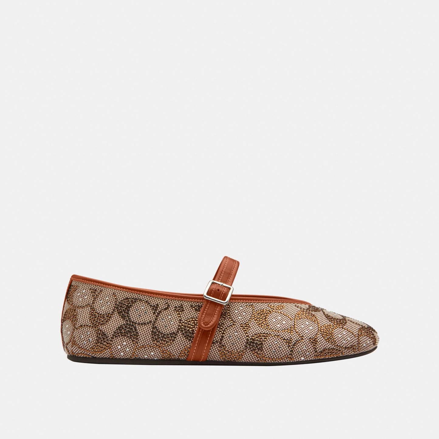CBP01-Mary Jane In Crystal Signature Jacquard-Burnished Amber