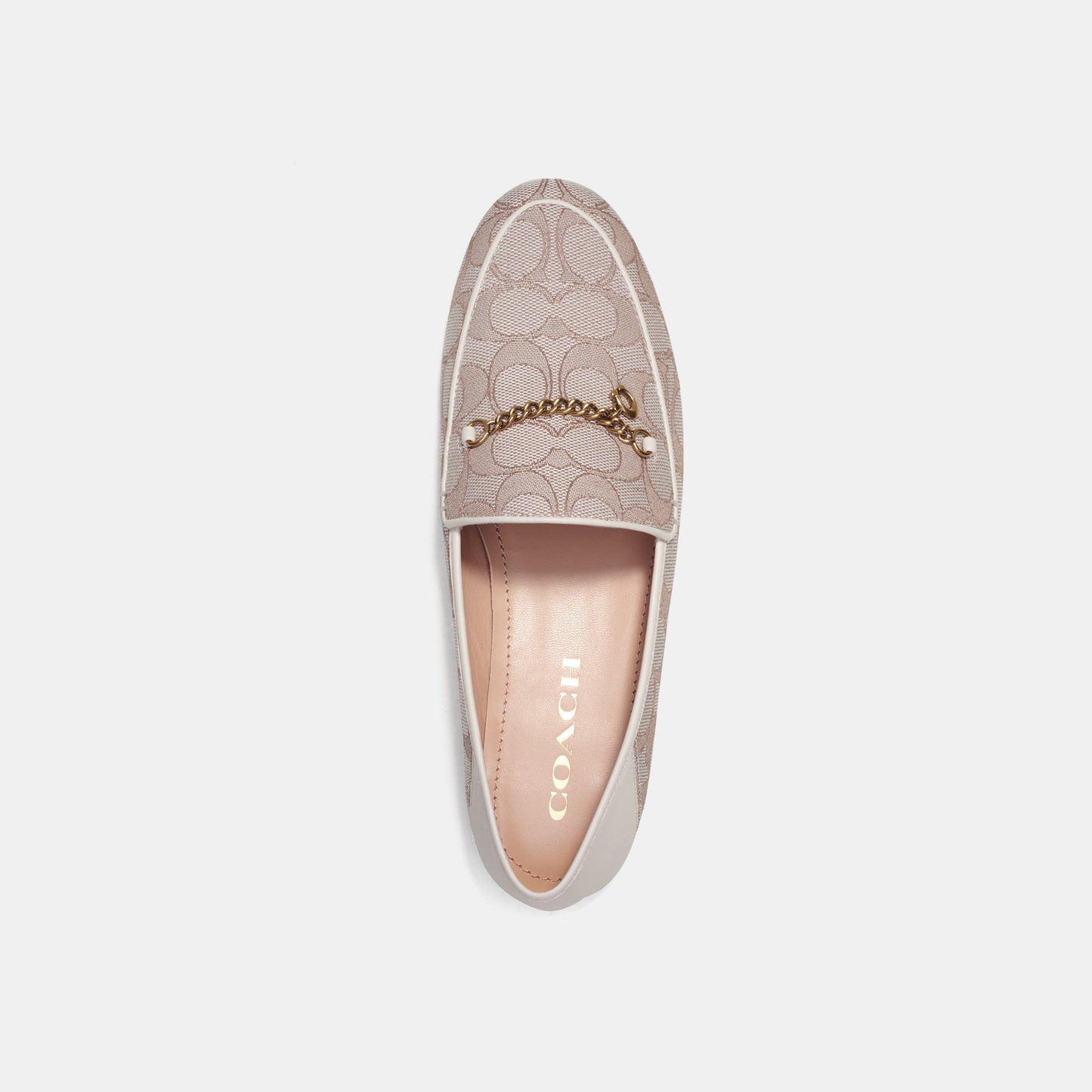 cc888-Hanna Loafer In Signature Jacquard-Stone/Chalk