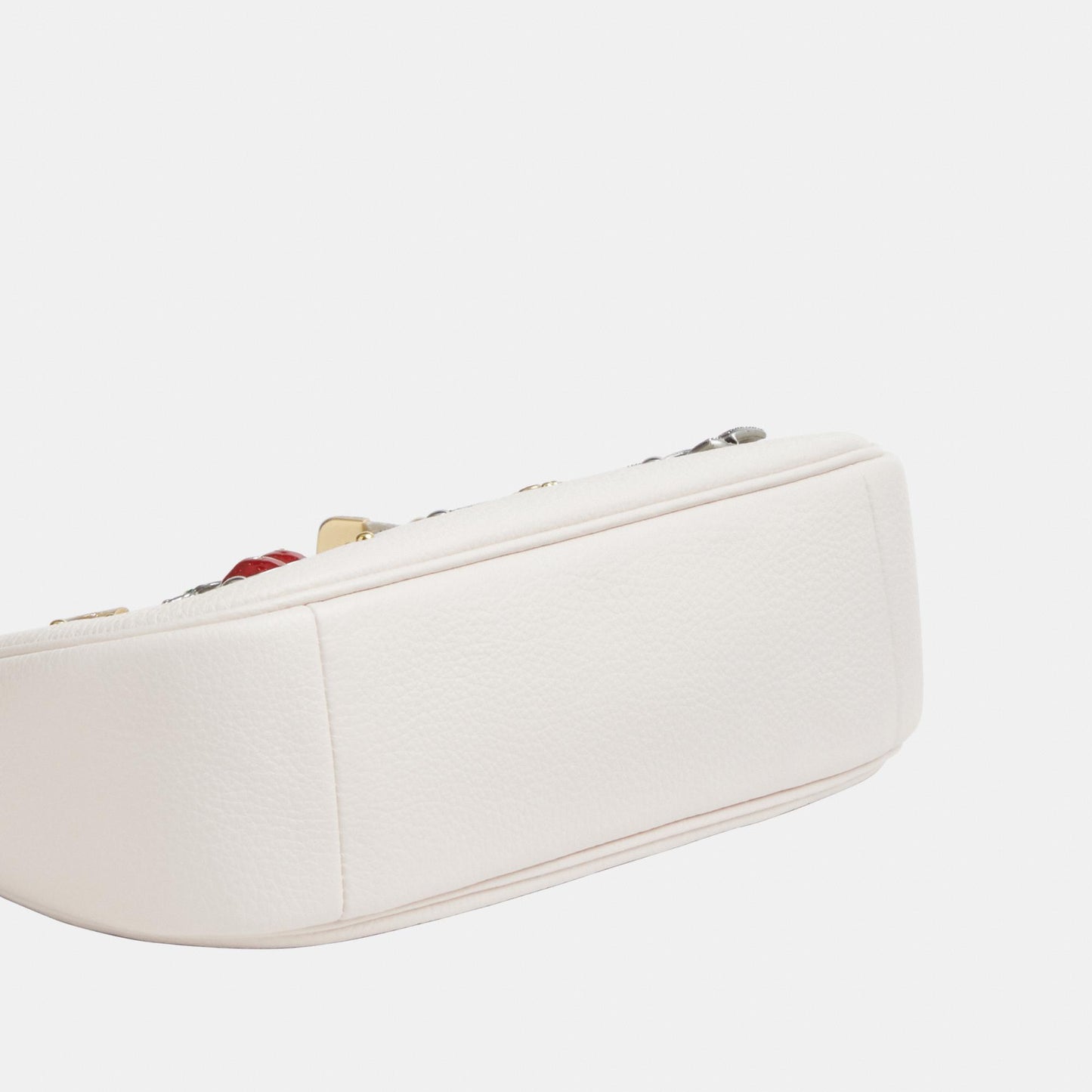 CCE87-Teri Shoulder Bag With Pins-Im/Chalk