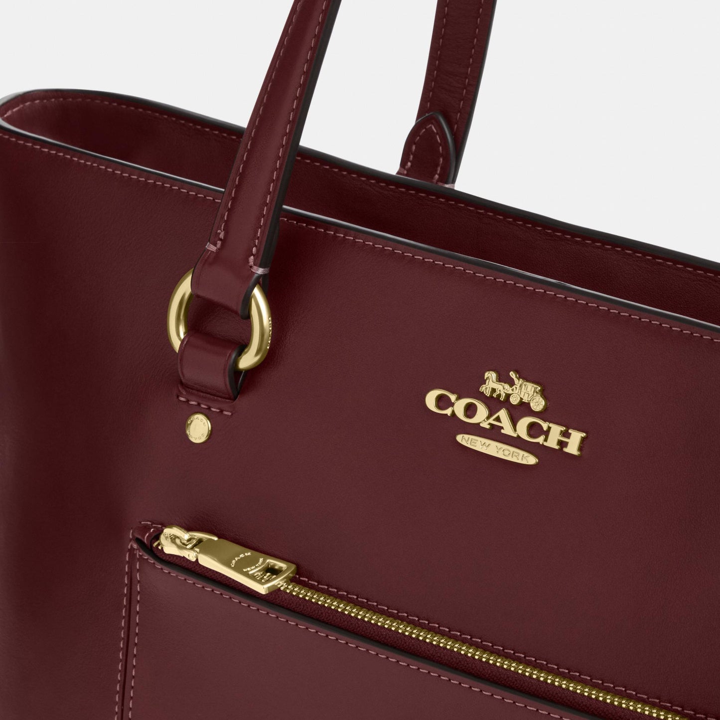 CCF01-Station Tote Bag-Im/Maroon