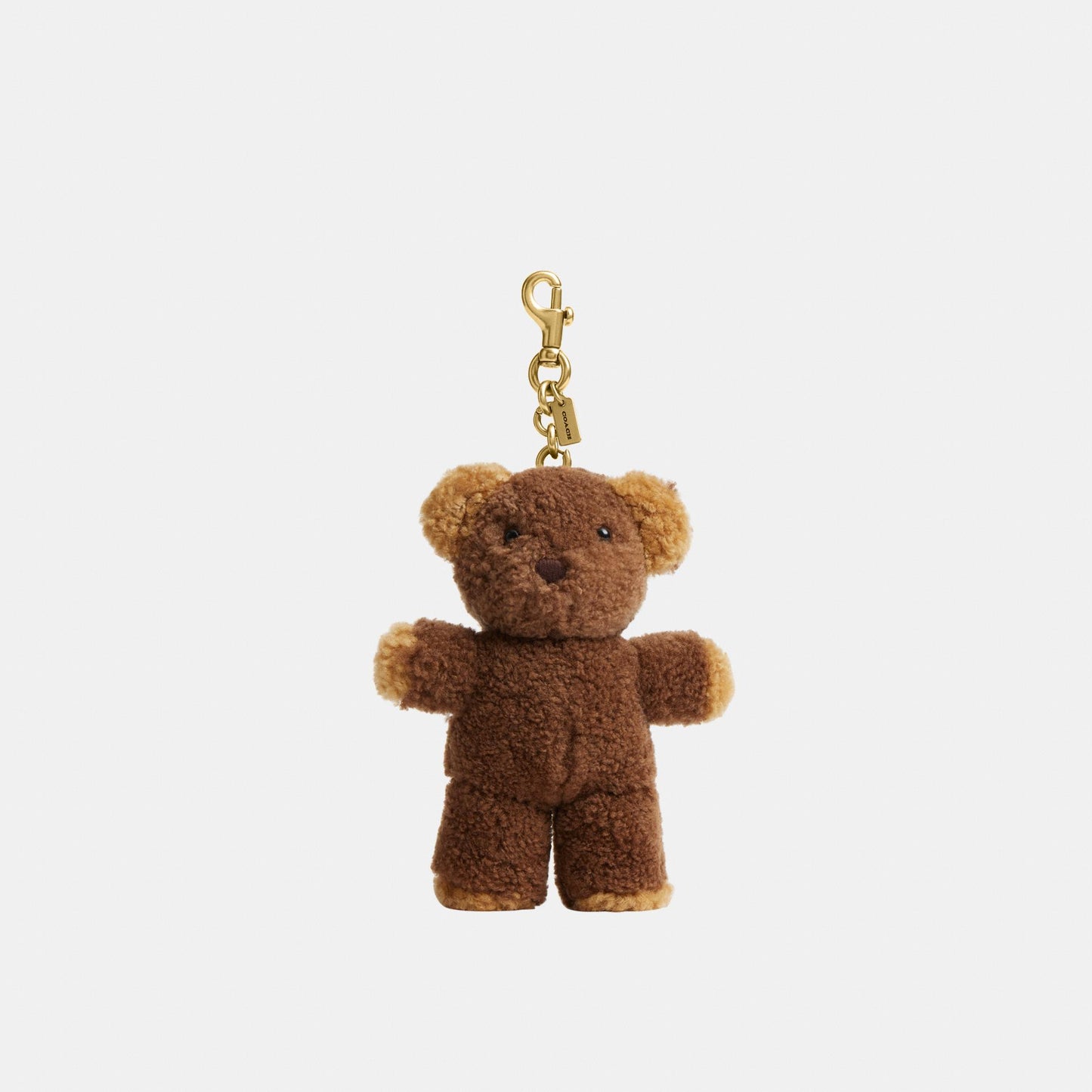 CCO67-Teddy Bear Plushie Bag Charm In Shearling-B4/Multi