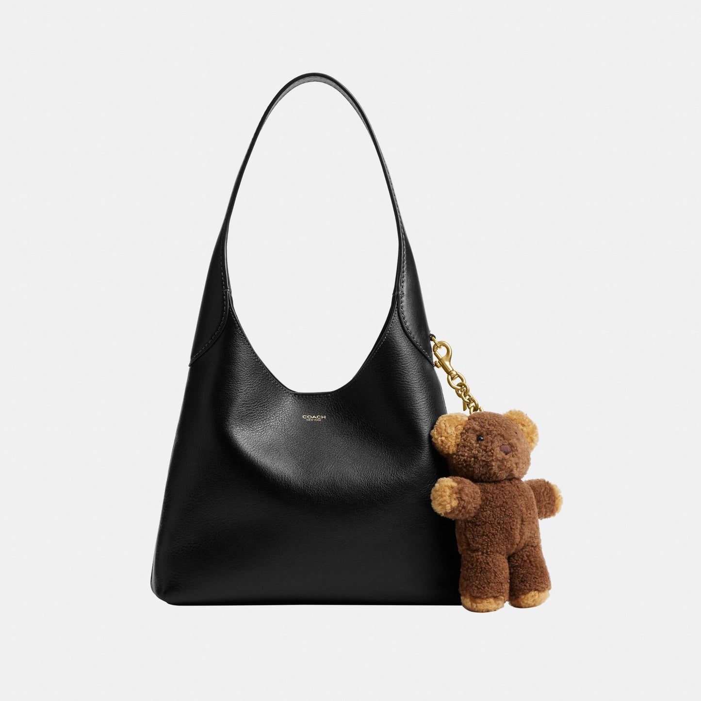 CCO67-Teddy Bear Plushie Bag Charm In Shearling-B4/Multi