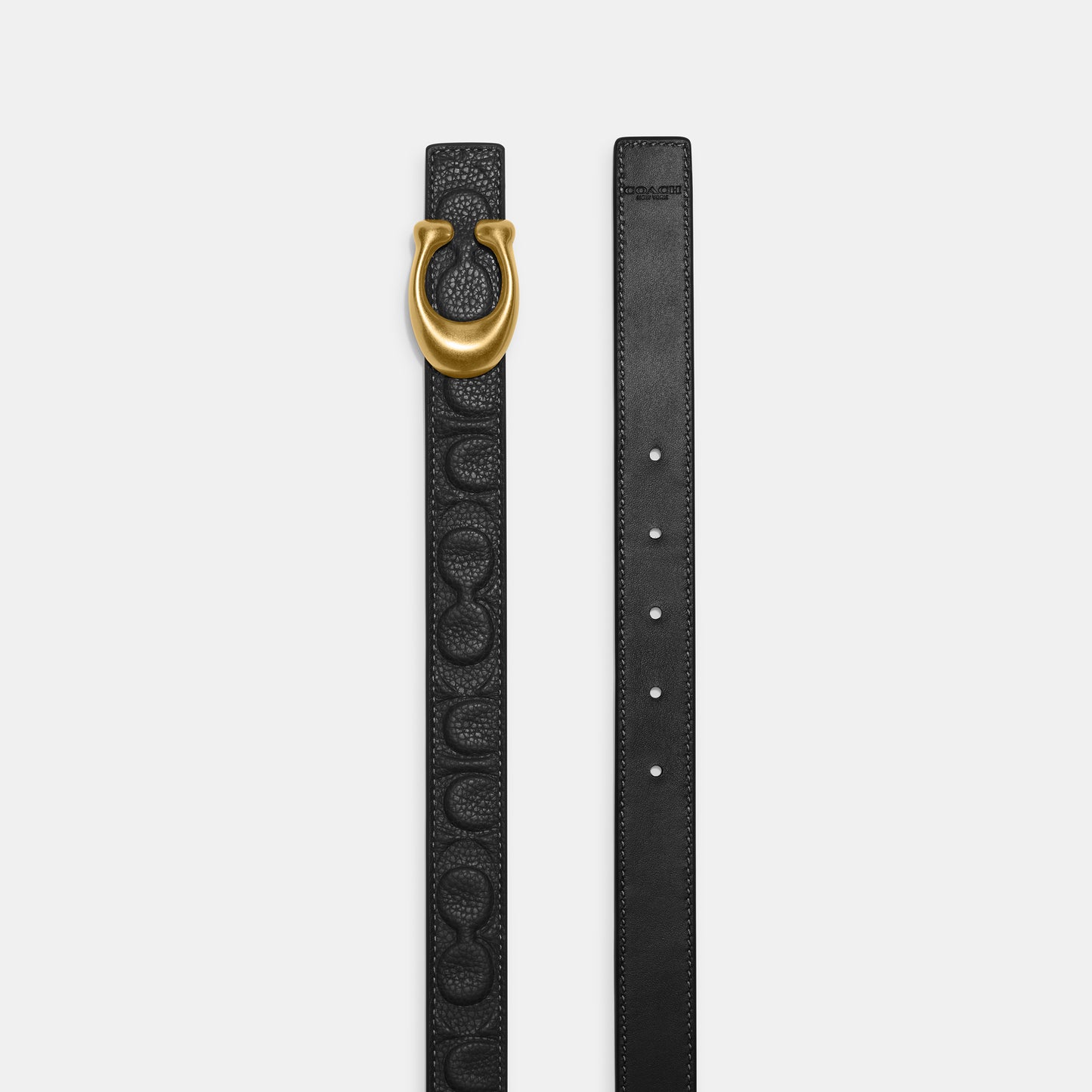 cd485-Sculpted Signature Buckle Cut-To-Size Reversible Belt, 25Mm-B4/Black