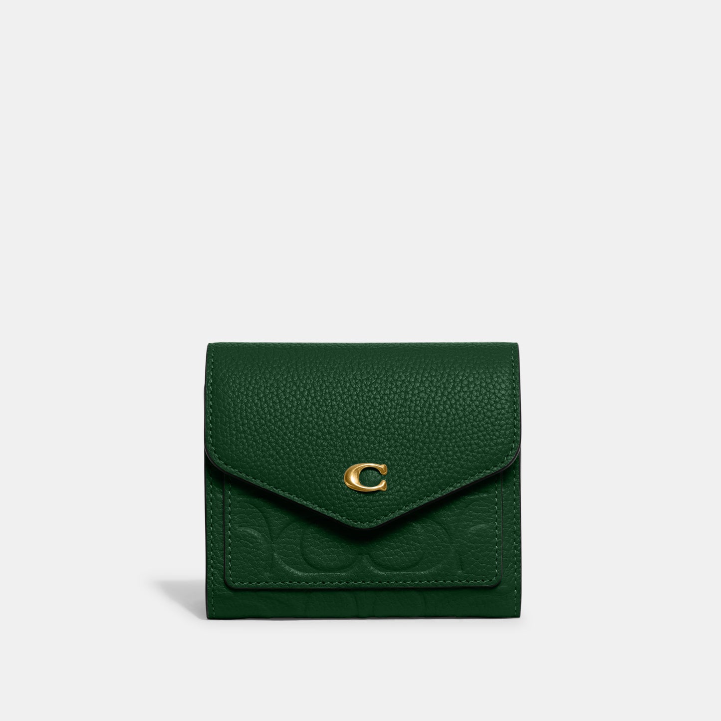 CD786-Wyn Small Wallet In Signature Leather-B4/Dark Pine
