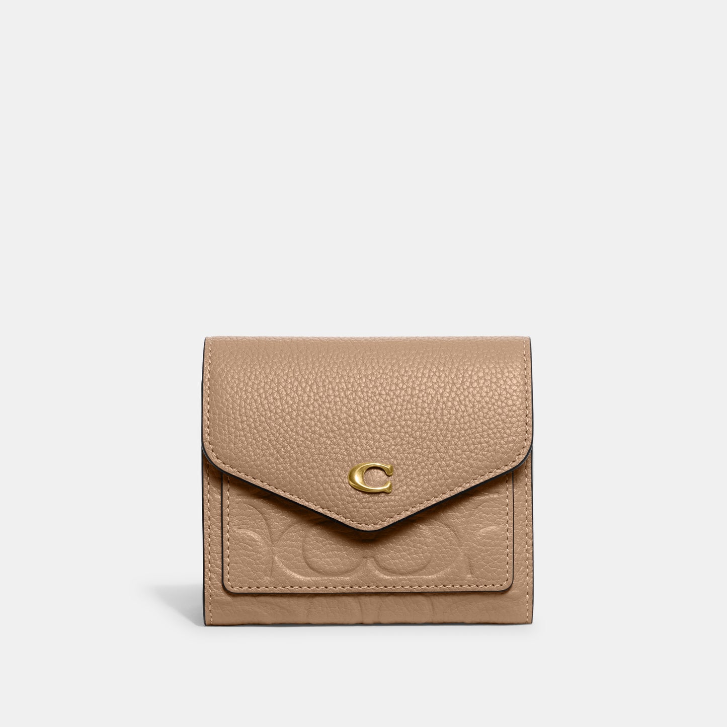CD786-Wyn Small Wallet In Signature Leather-B4/Taupe
