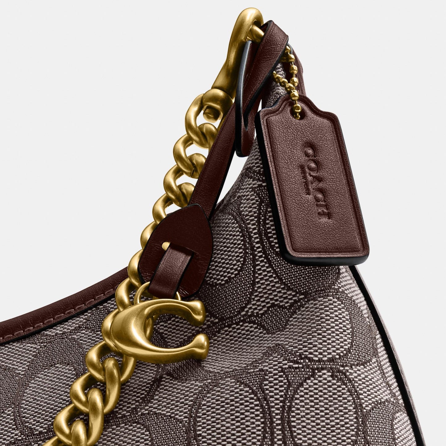 CDG71-Juliet Shoulder Bag 25 in Signature Jacquard-B4/Oak Maple