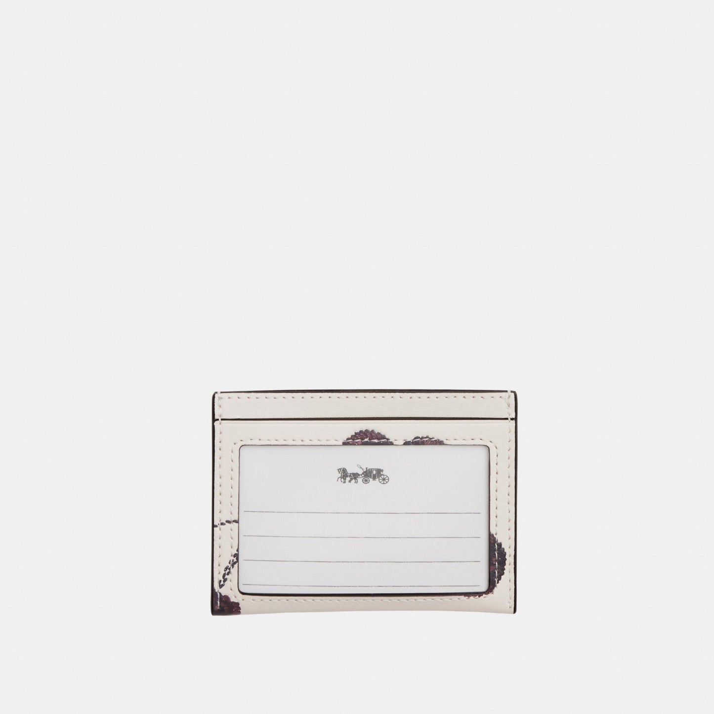 CDG88-Slim ID Card Case with Cherry Print-Sv/Chalk Multi