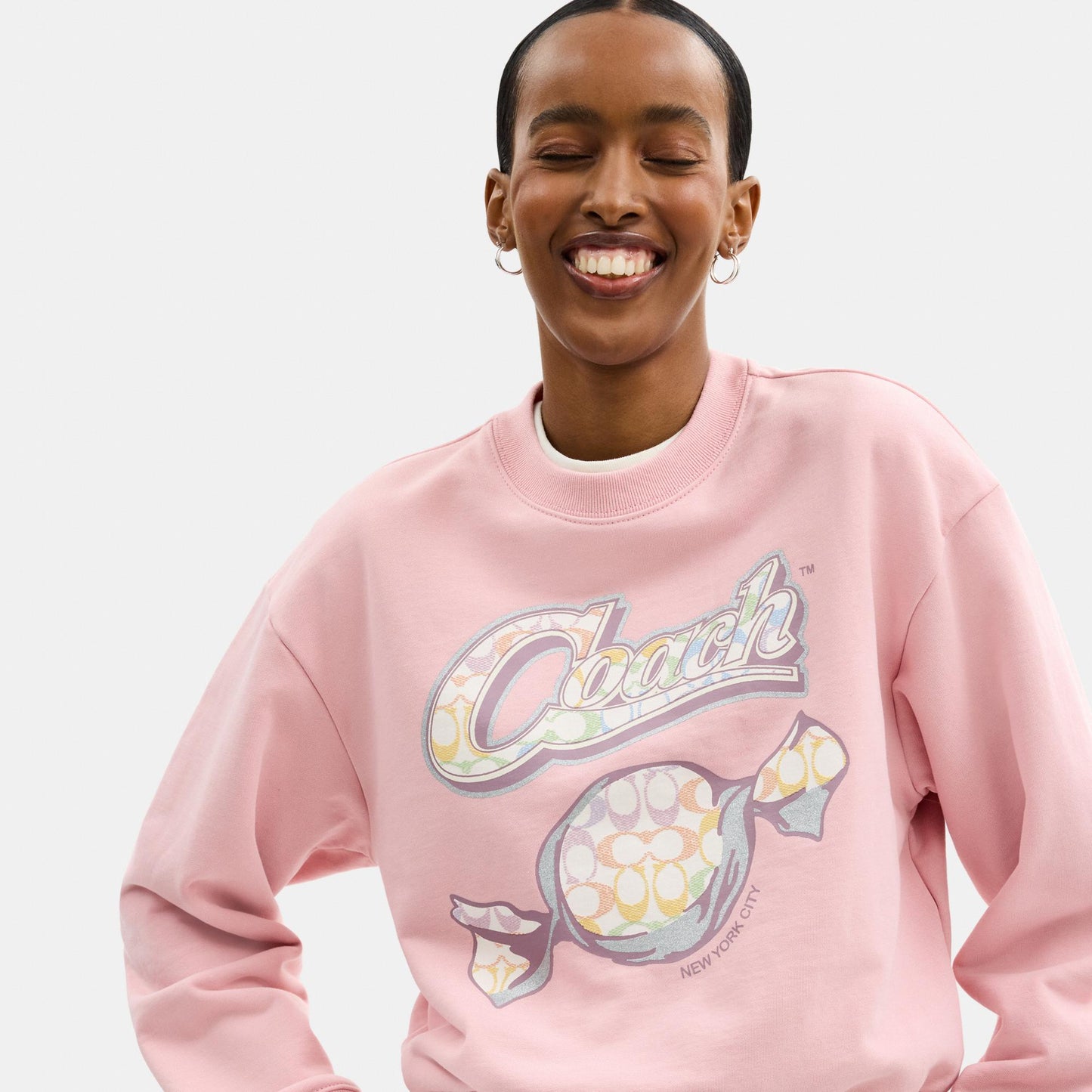 CDM00-Candy Crewneck Sweater-Pink.