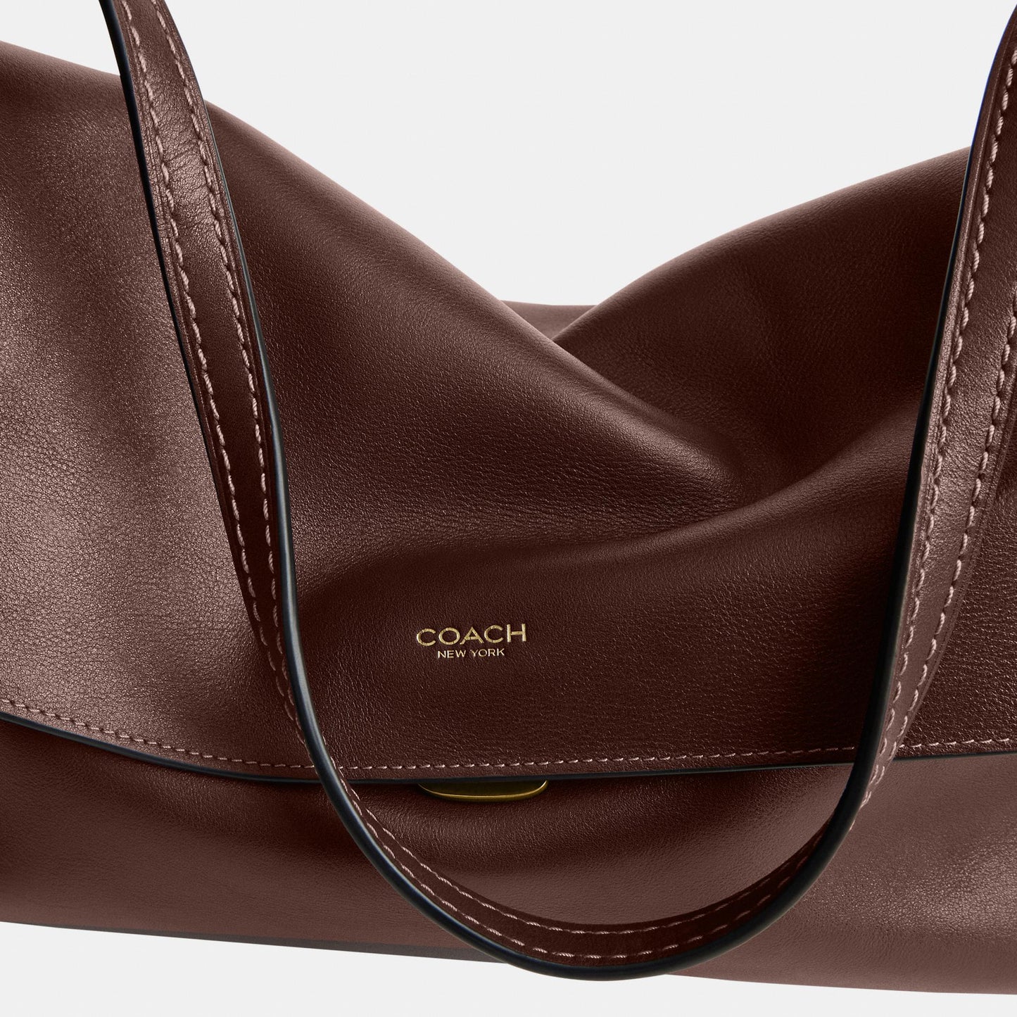 CDS62-Natural Grain Leather Chelsea Shoulder Bag 36-B4/Maple