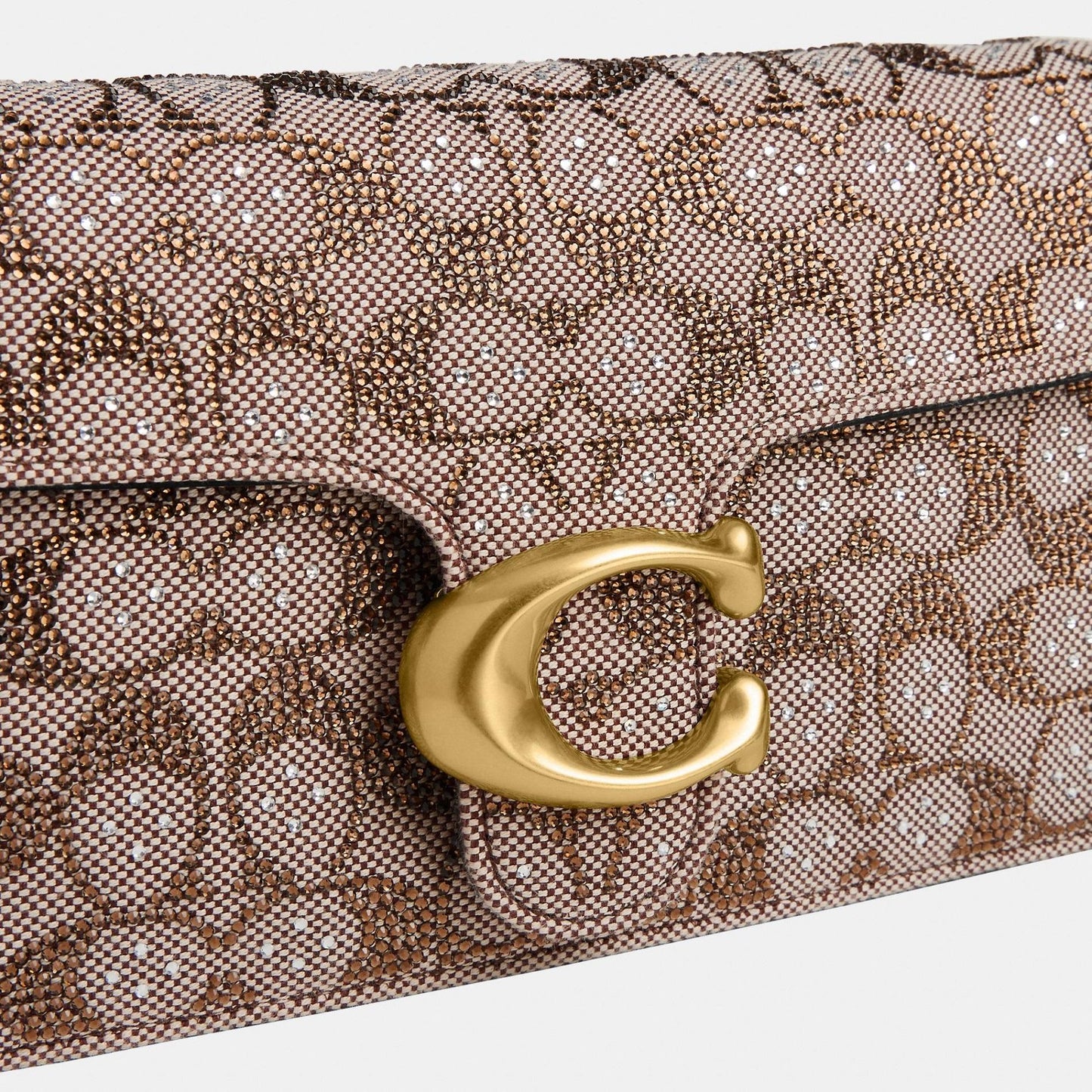 CDZ34-Crystal Signature Soft Tabby Shoulder Bag 26-B4/Mushroom
