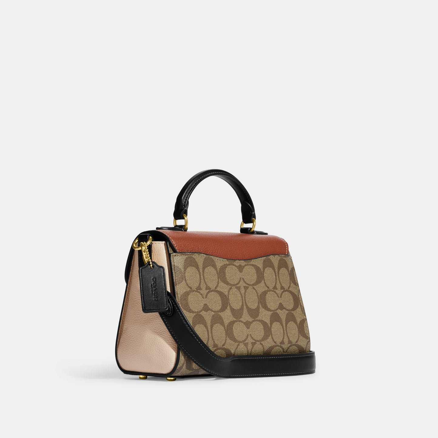 CE569-Morgan Top Handle Satchel In Colorblock Signature Canvas