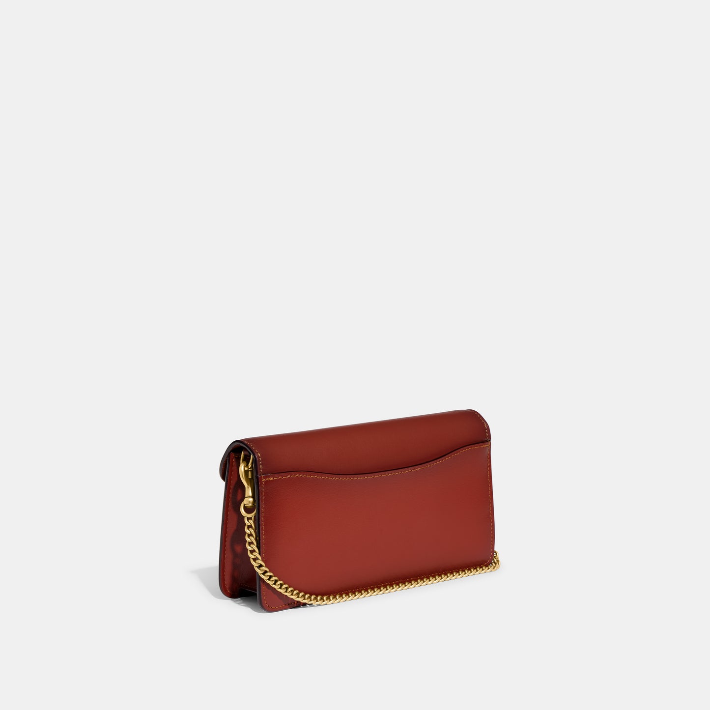 CE774-TABBY CHAIN CLUTCH IN SIGNATURE CANVAS-B4/Tan Rust
