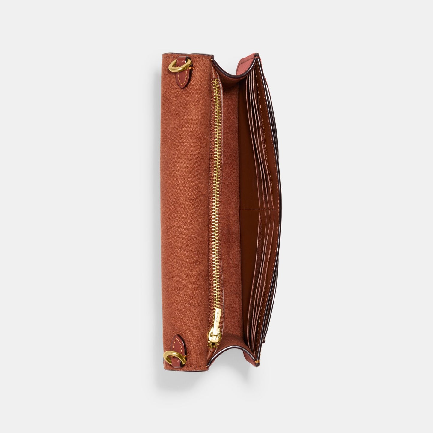 CE774-TABBY CHAIN CLUTCH IN SIGNATURE CANVAS-B4/Tan Rust