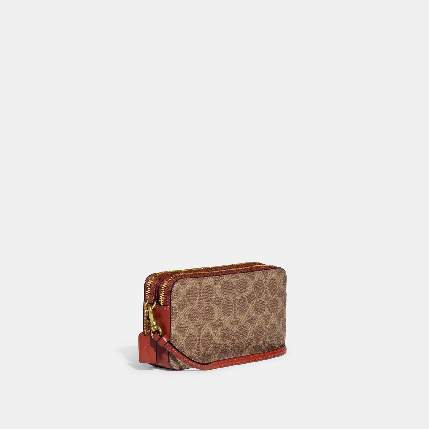 ch797-Kira Crossbody In Colorblock Signature Canvas-B4/Tan Rust