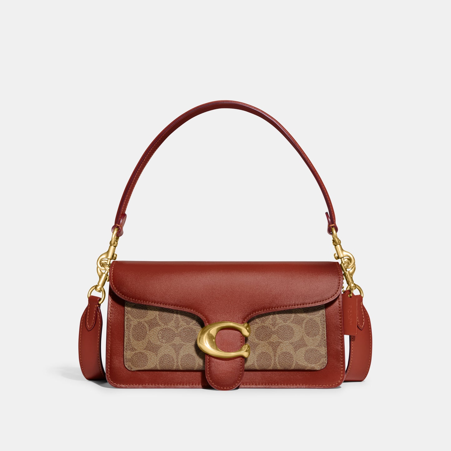 CI032-TABBY SHOULDER BAG 26 IN SIGNATURE CANVAS-B4/Tan Rust