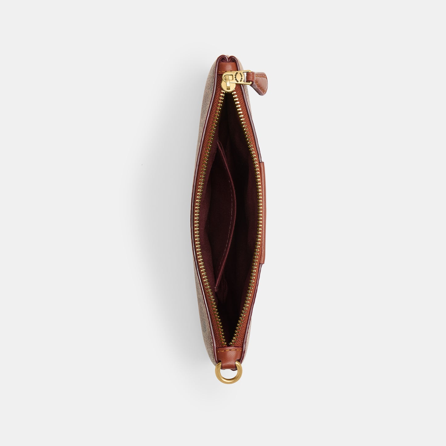 CI189-Small Wristlet In Signature Canvas-B4/Tan Caramel