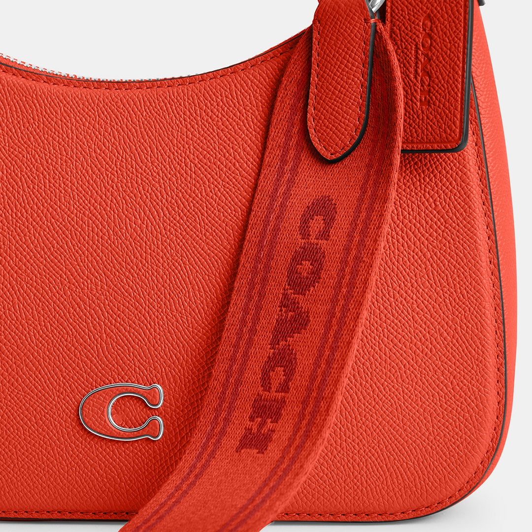 CJ842-Hobo Crossbody With Signature Canvas-Sun Orange