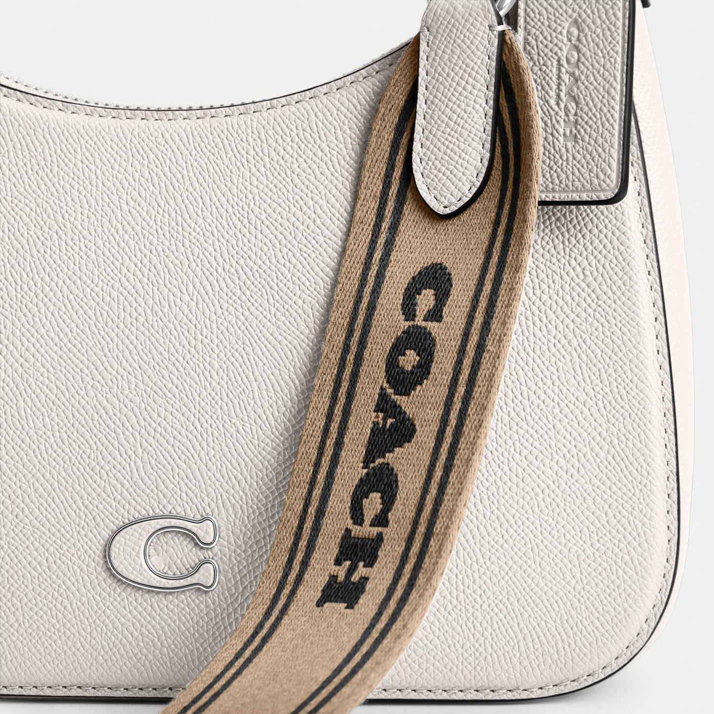 CJ842-Hobo Crossbody With Signature Canvas-Chalk