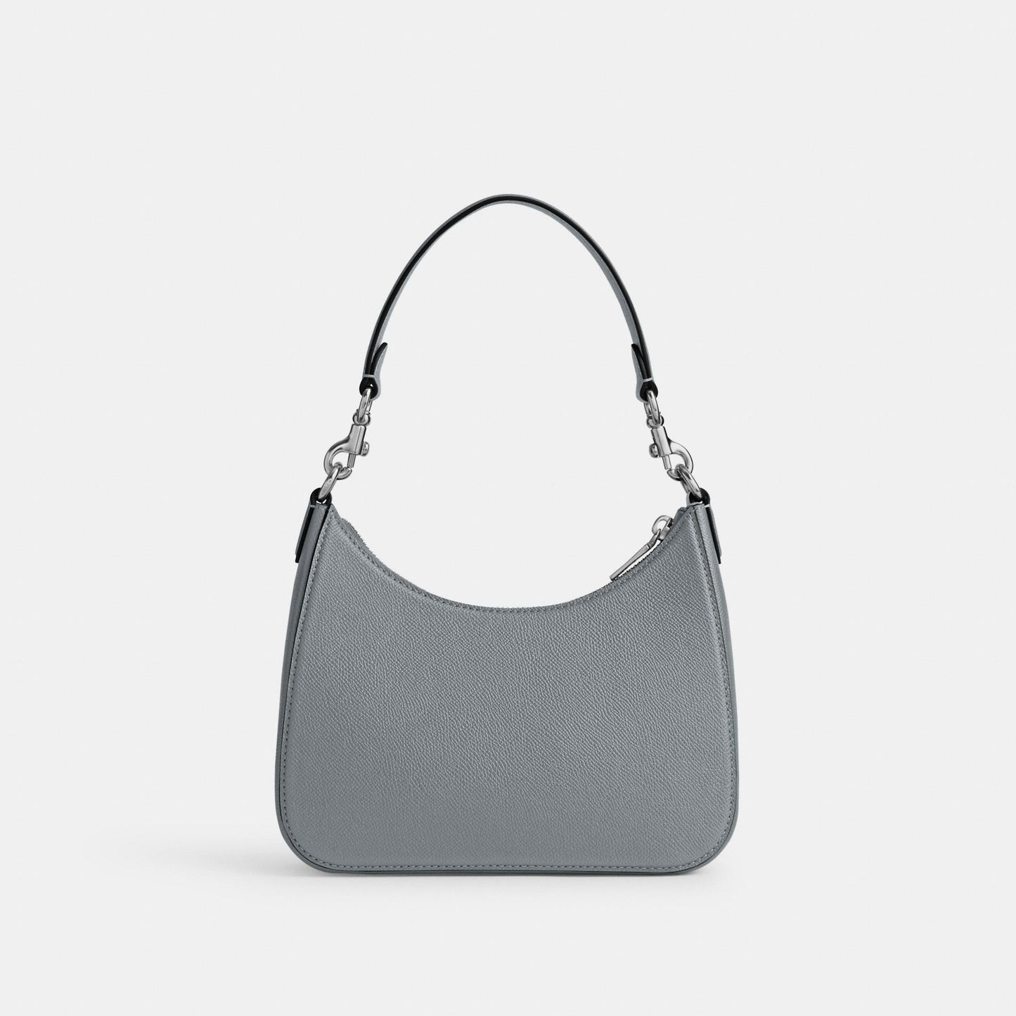 CJ842-Hobo Crossbody With Signature Canvas-Grey Blue