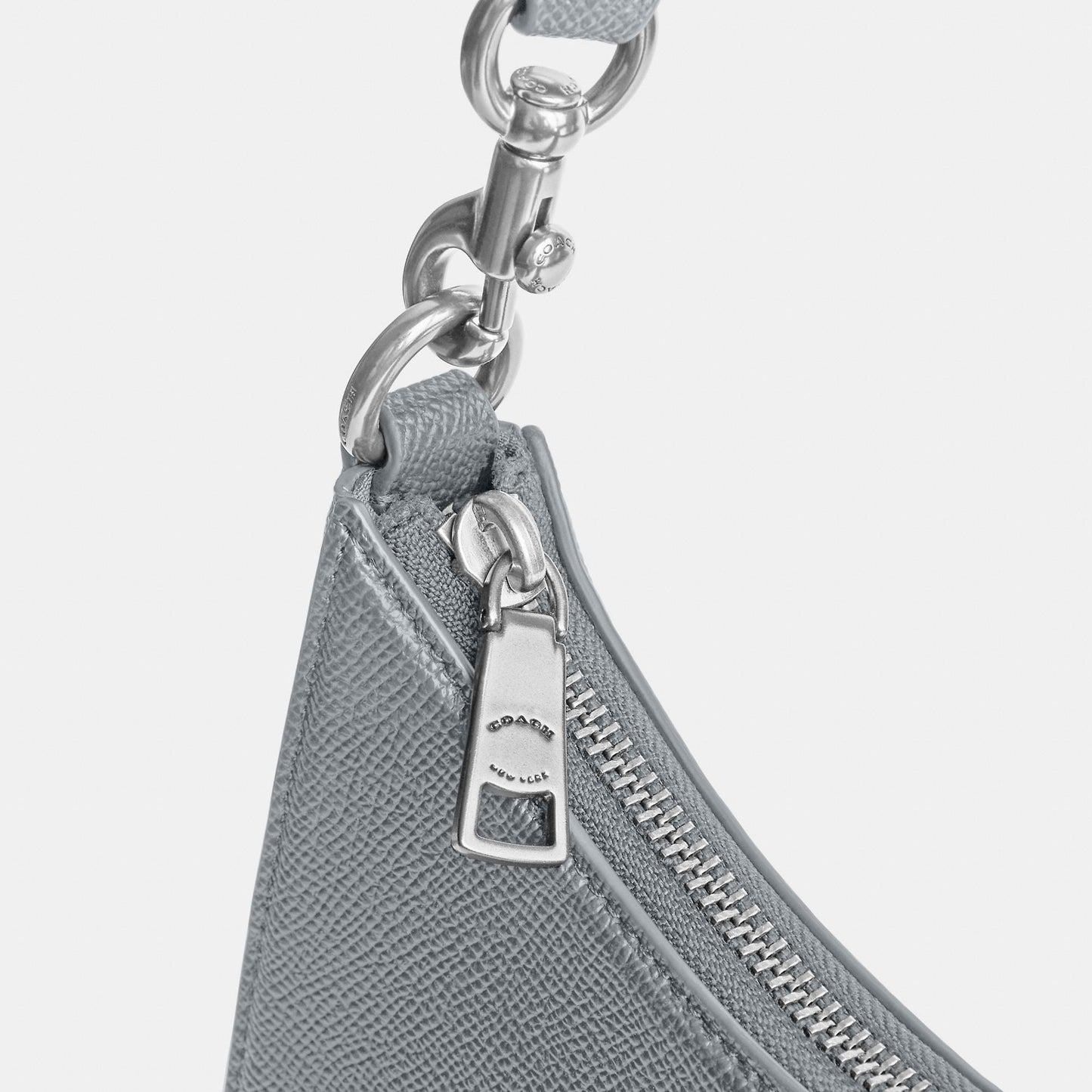 CJ842-Hobo Crossbody With Signature Canvas-Grey Blue