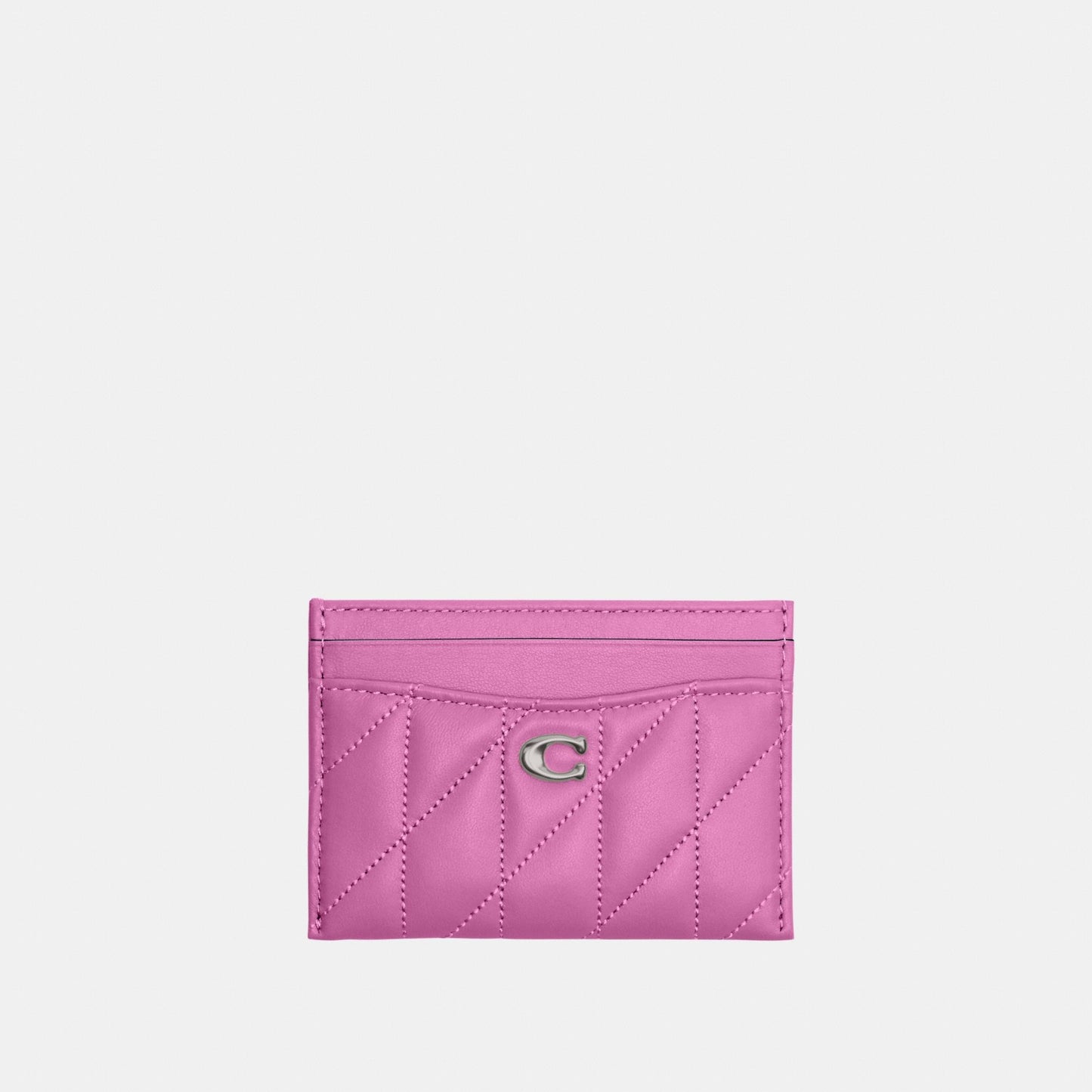 CM434-Essential Card Case With Pillow Quilting-Lh/Fuchsia.