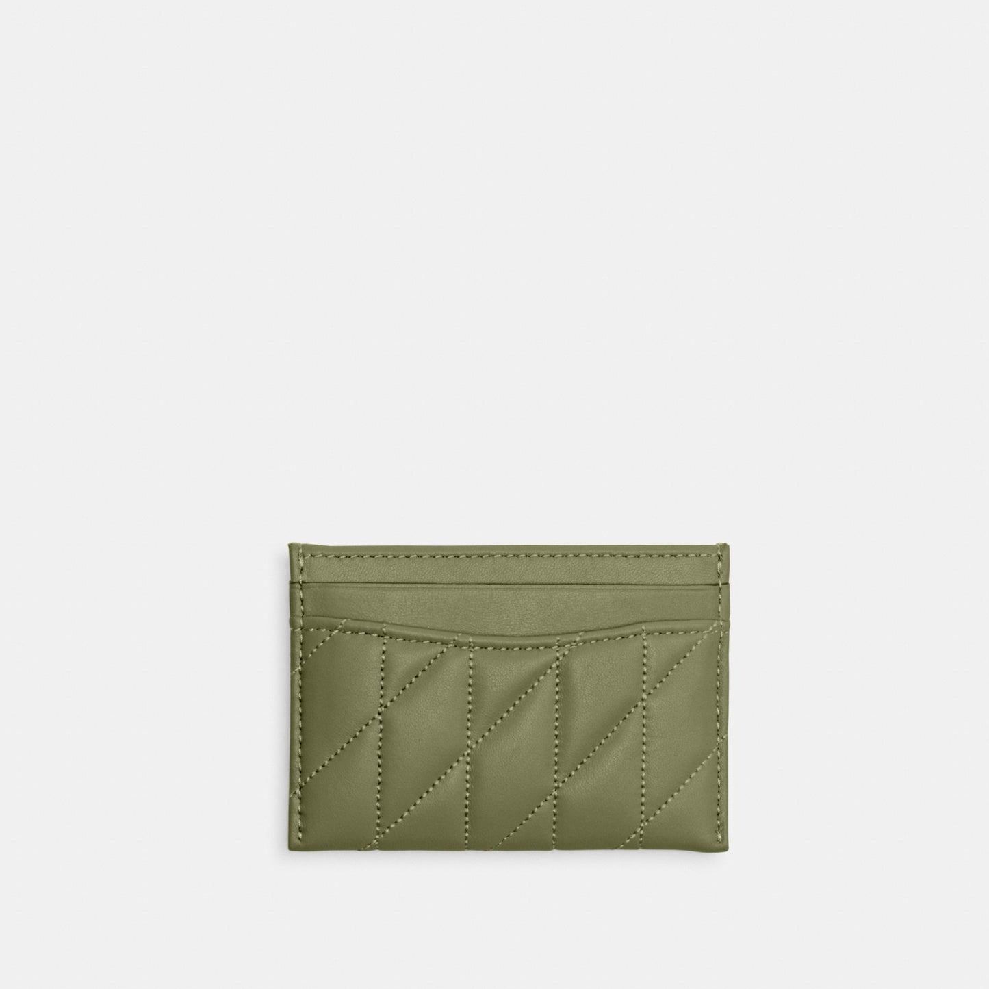 CM434-Essential Card Case With Pillow Quilting-Lh/Moss