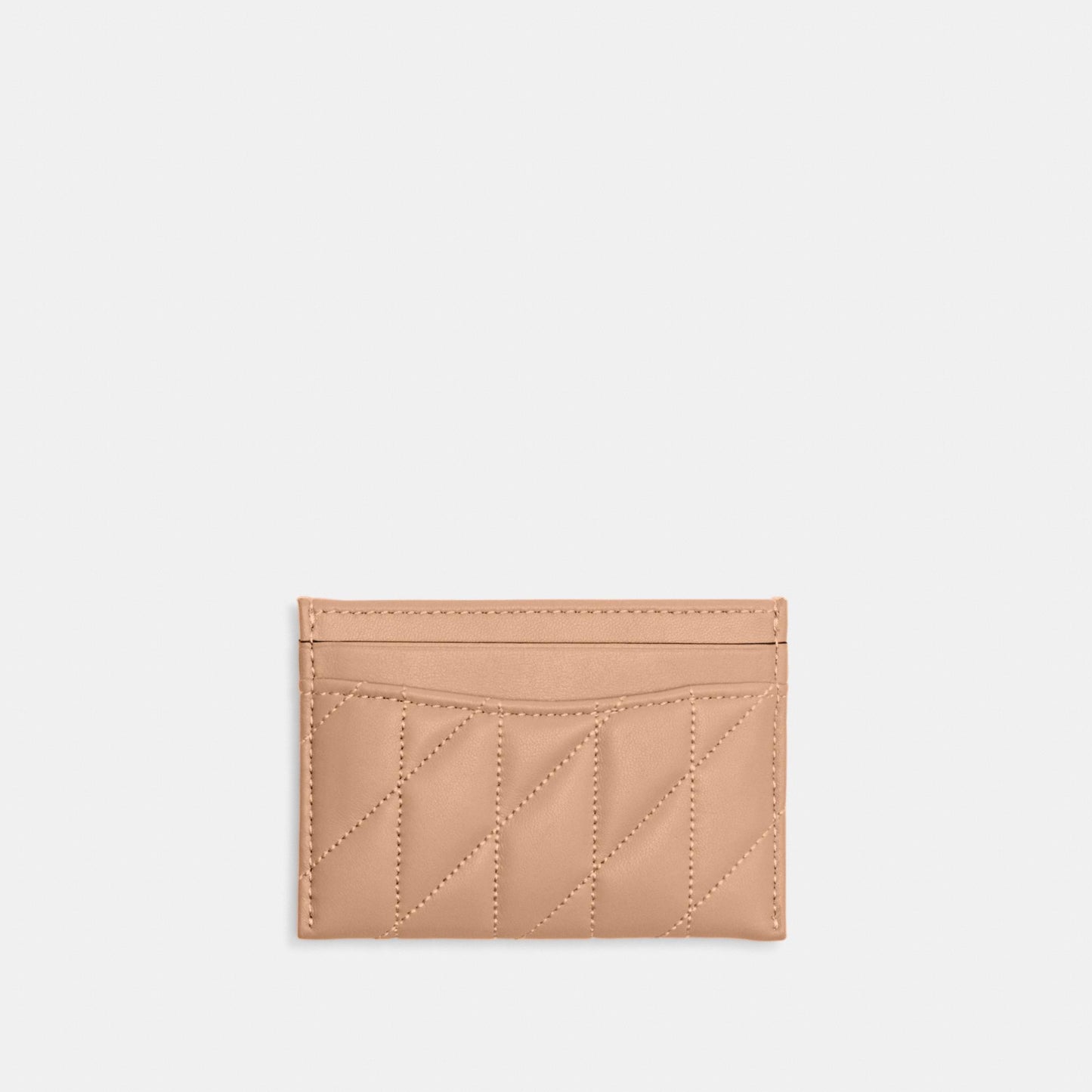 CM434-Essential Card Case With Pillow Quilting-Lh/Buff
